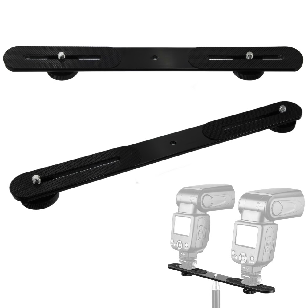 Photography Video Lighting Kit With Adjustable Tripod Stand - Двойной кронштейн для вспышки с креплением