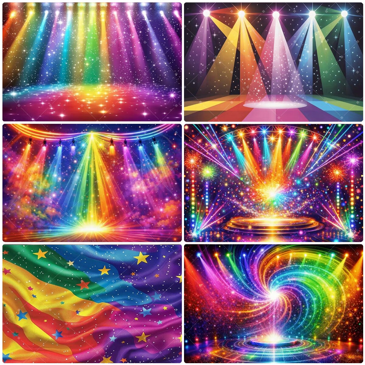Photography Lighting And Backdrop - Красочный радужный фон для сцены с