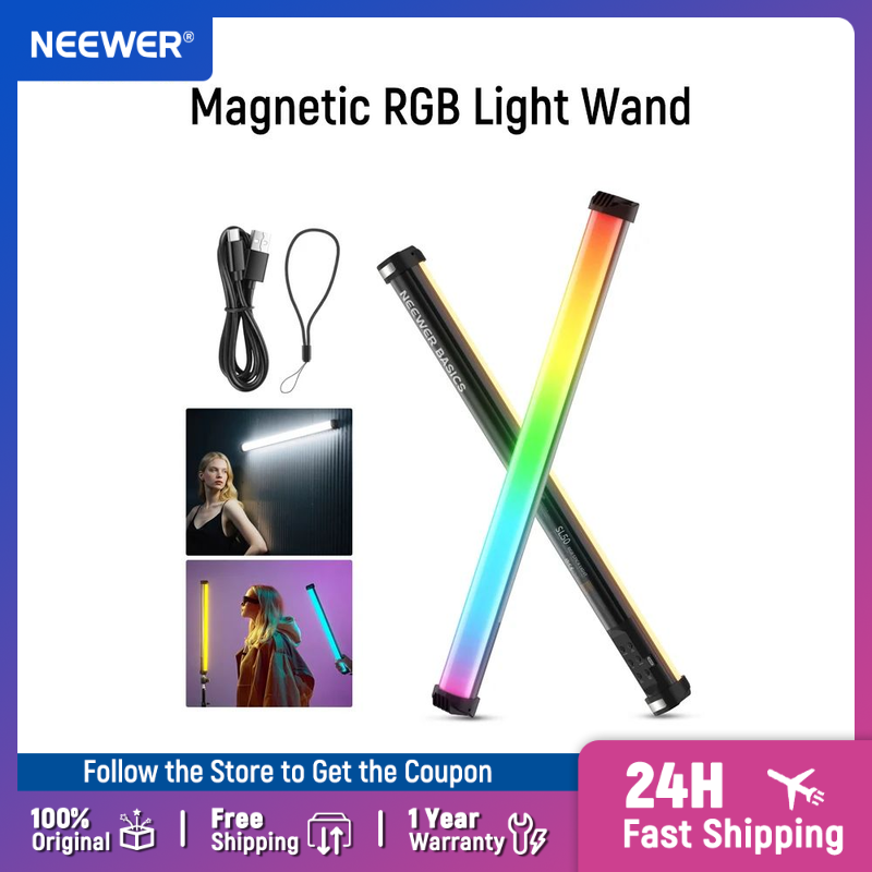 Photography Lighting Youtube - NEEWER Basics 21-дюймовая магнитная RGB-световая палочка,