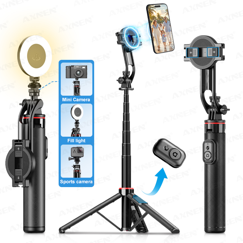 Photography Video Lighting Kit With Adjustable Tripod Stand - Магнитный штатив-монопод AXNEN C20 с выдвижной