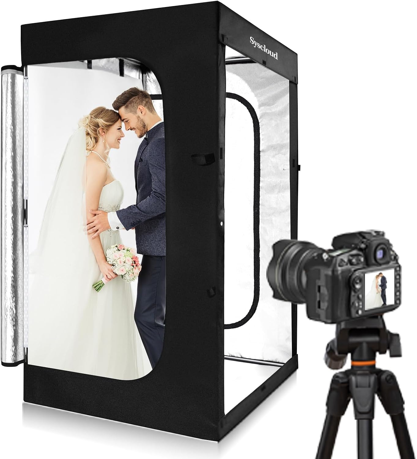 Photography Lighting And Backdrop - Светодиодная фотостудия с регулируемой яркостью, 47x39x78