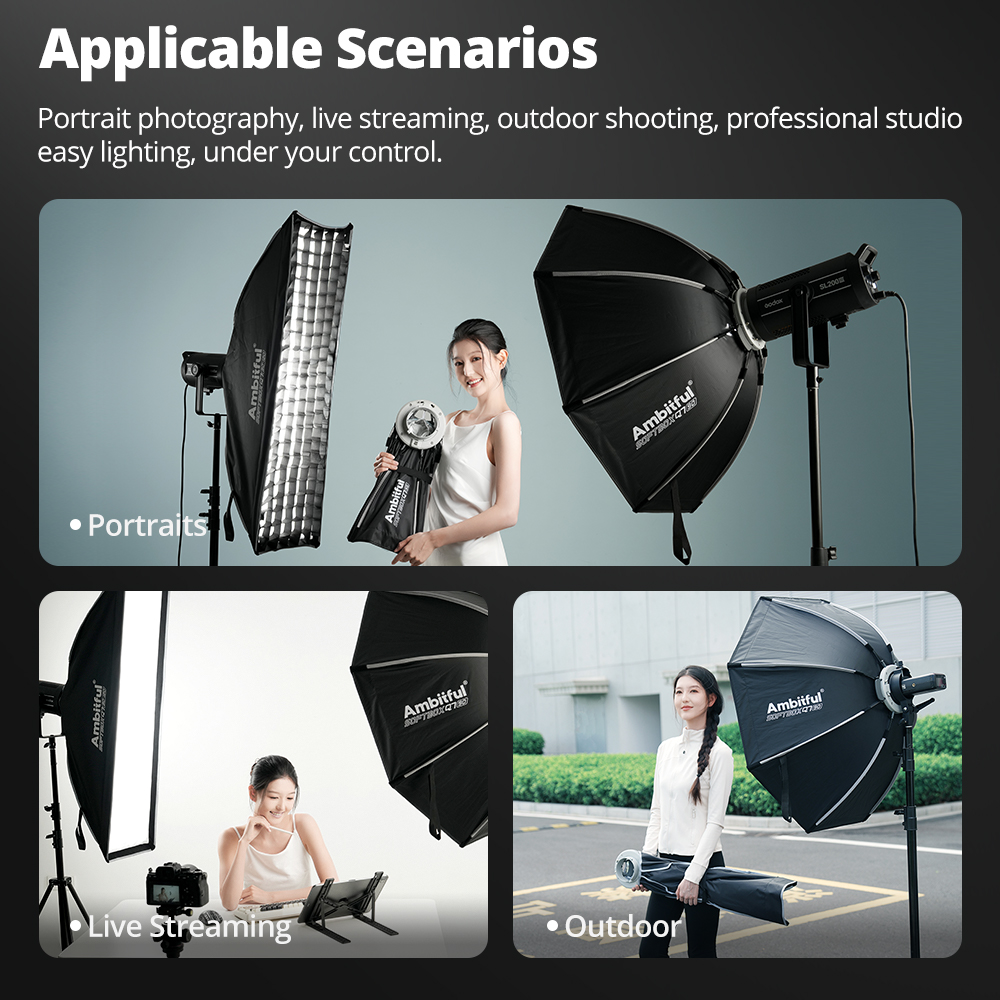 Софтбоксы AMBITFUL серии Q3/Q7 – обзор и цена Photography Lighting Box