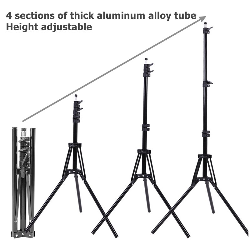 Складная портативная стойка дл – обзор и цена Photography Video Lighting Kit With Adjustable Tripod Stand