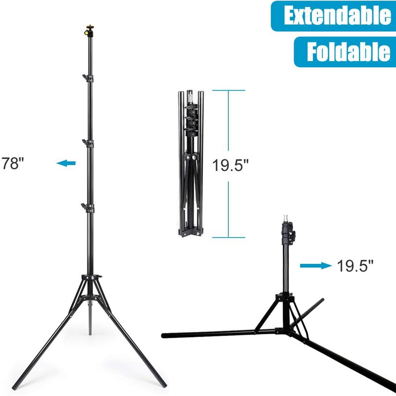 Складная портативная стойка дл – обзор и цена Photography Video Lighting Kit With Adjustable Tripod Stand