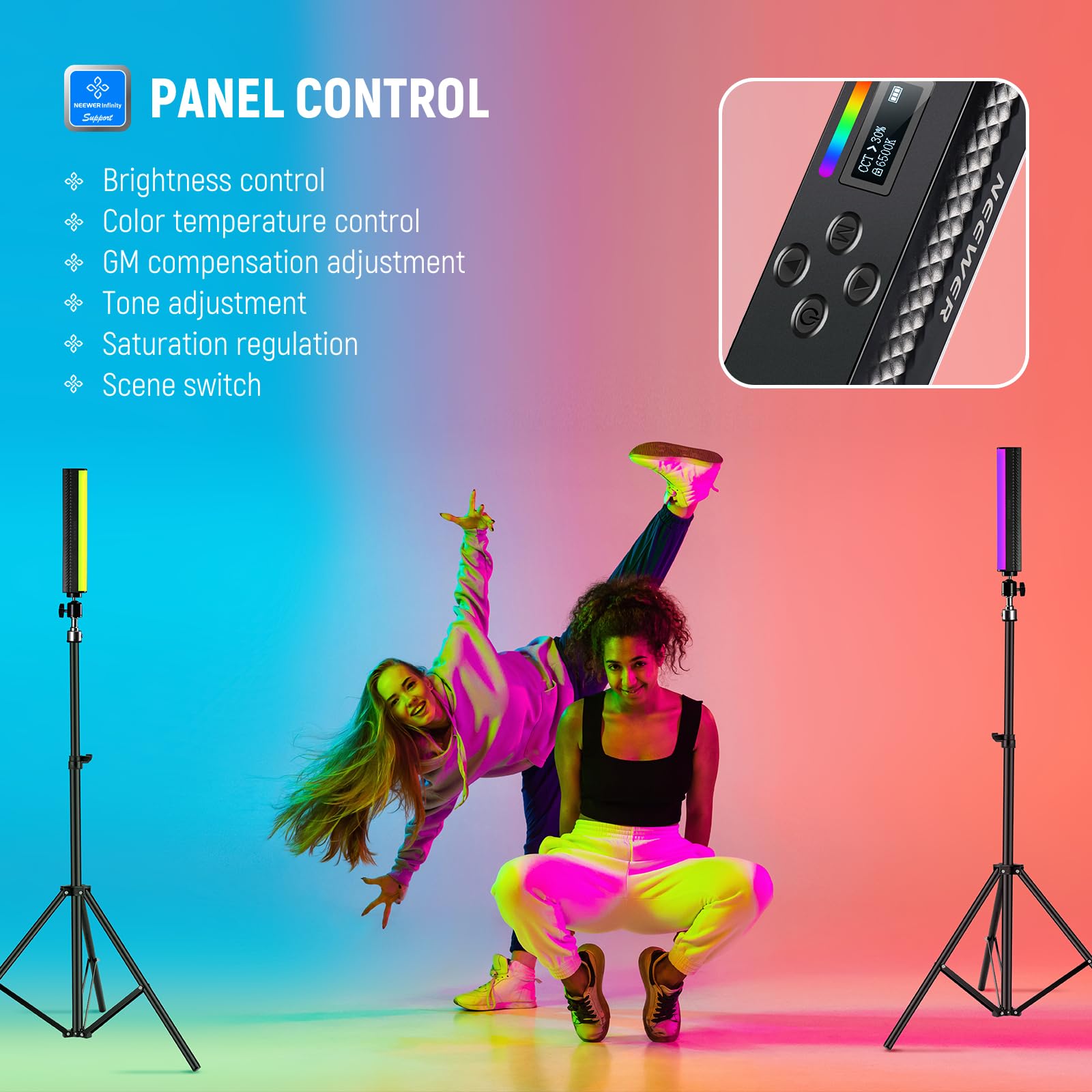 NEEWER RGB Light Wand с управл – обзор и цена Photography Lighting Youtube