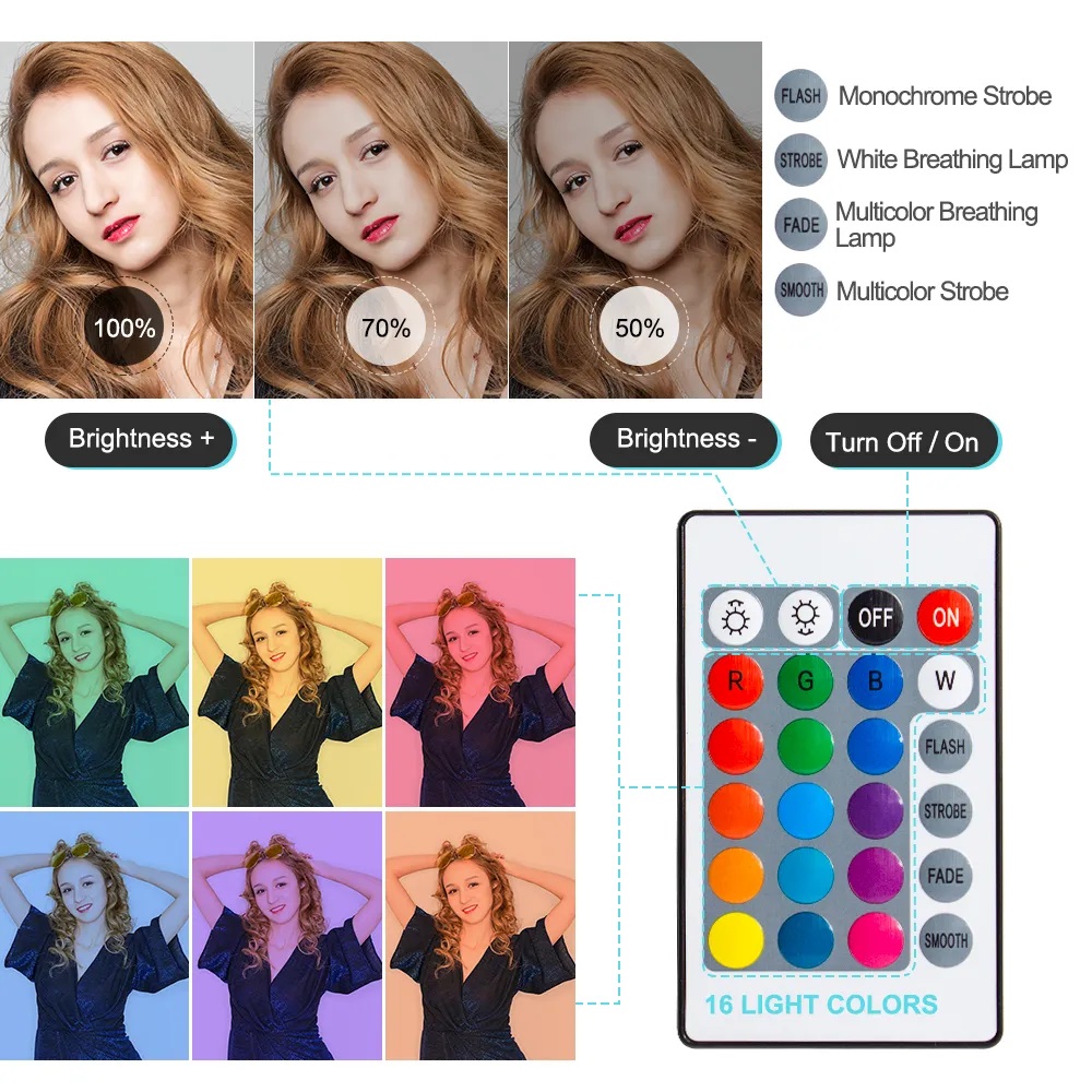 10-дюймовая RGB-кольцевая ламп – обзор и цена Photography Lighting Overhead